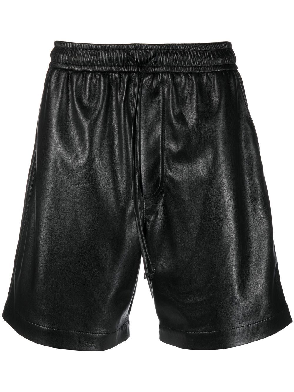 Nanushka Doxxi Vegan Leather Bermuda Shorts In Black
