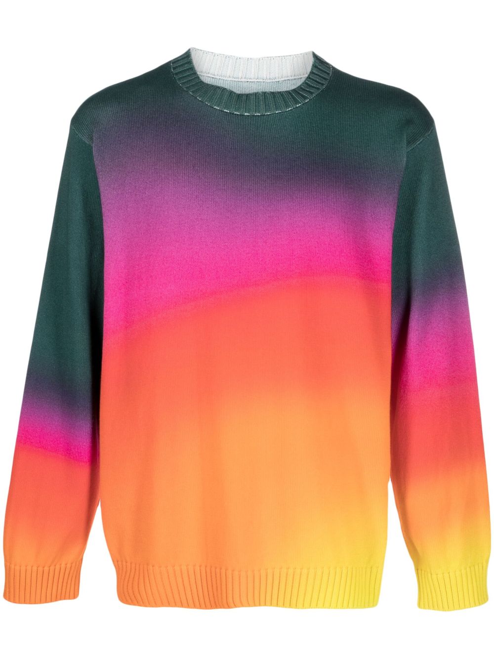 Agr Multicolor Crewneck Sweater In Pink