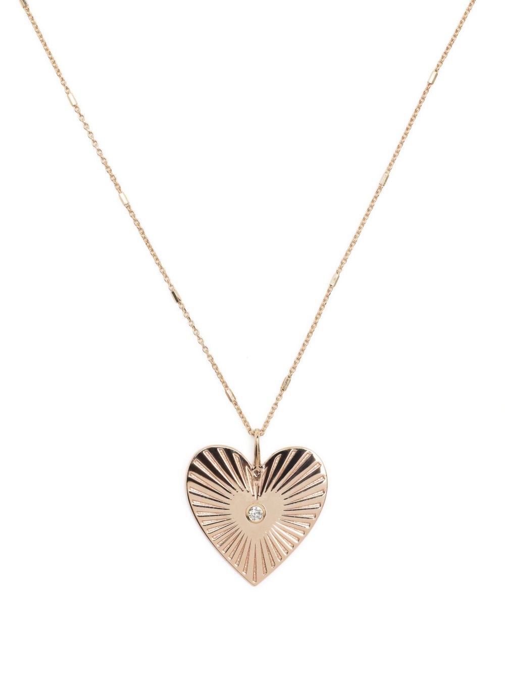 Zoë Chicco 14kt Yellow Gold Radiant Heart Diamond Necklace