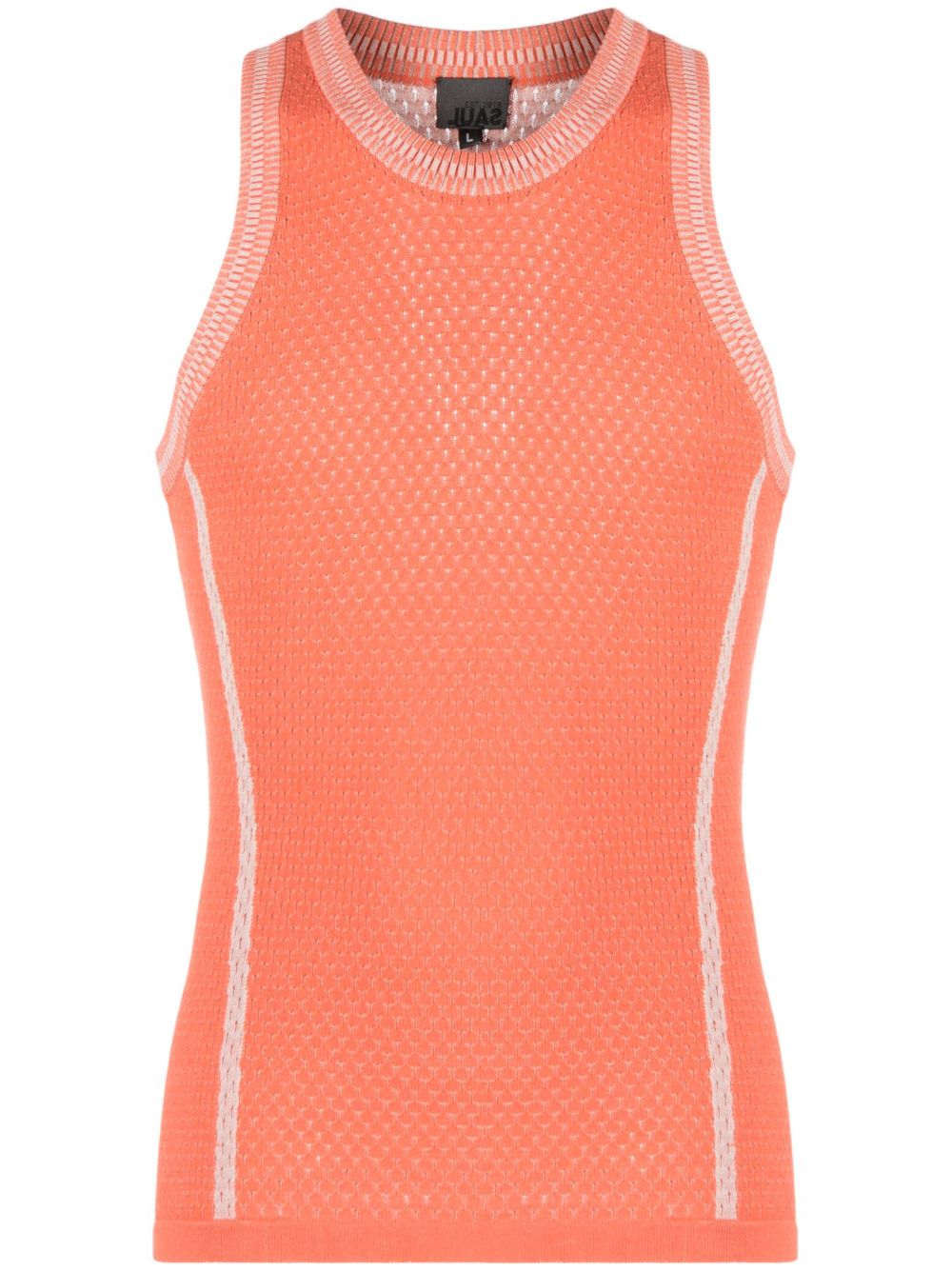 Saul Nash Orange Drop Stitch Tank Top In Orange