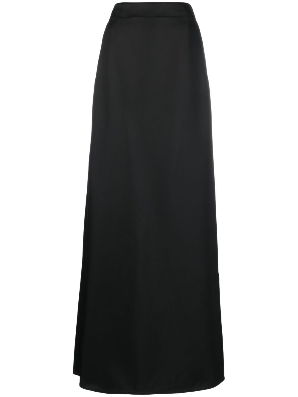 Bottega Veneta Flowing Viscose Blend Skirt With Back Slit In Black