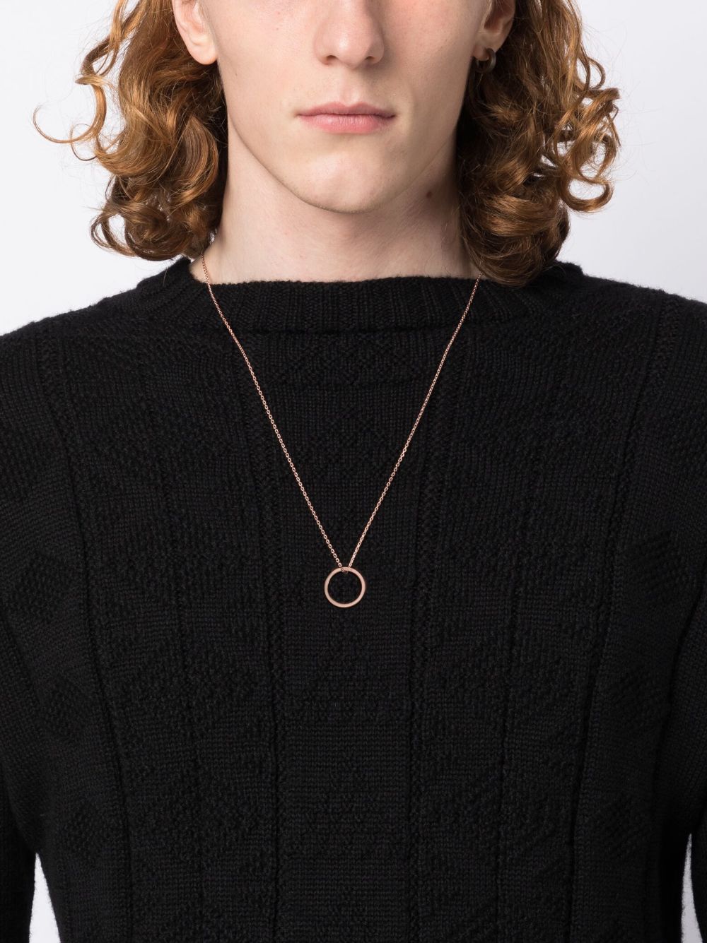 Maison Margiela - Sterling Silver Logo Ring Necklace