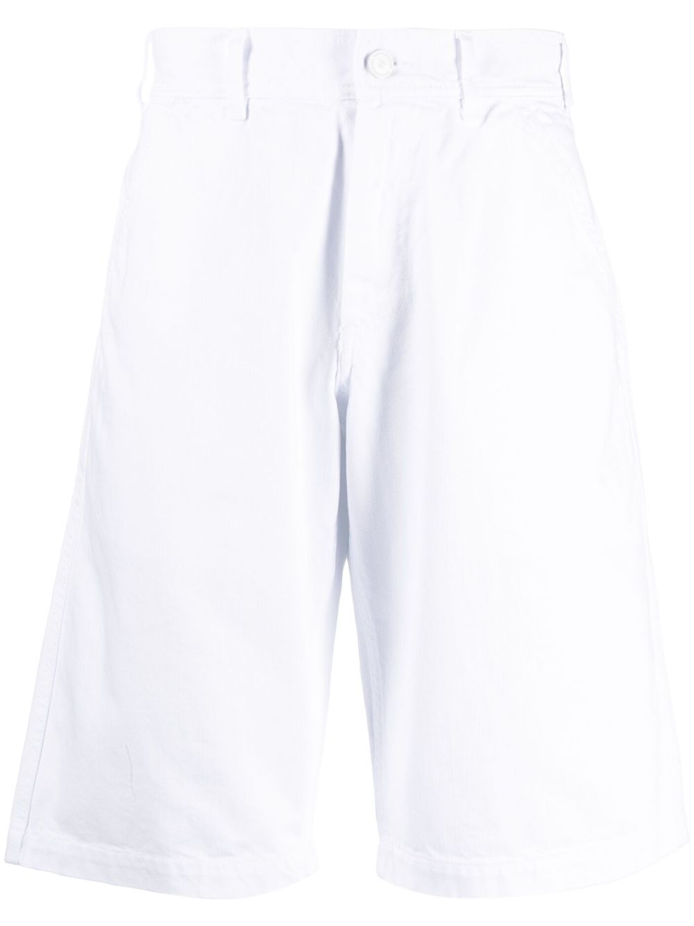 Raf Simons Knee-length Denim Shorts In White
