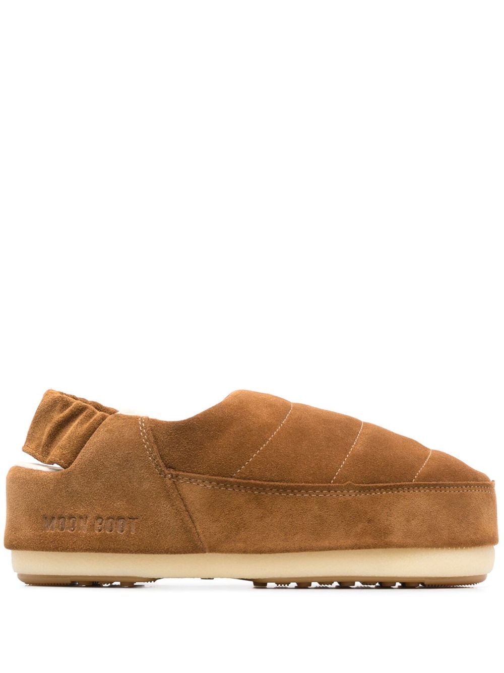 Moon Boot Evolution Slingback Suede Sandals In Brown