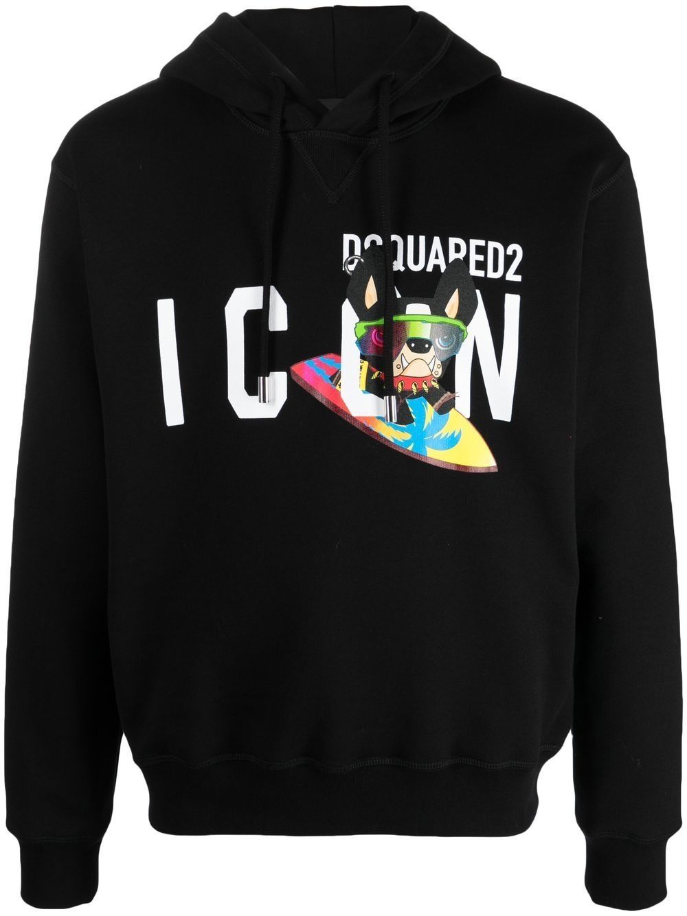 DSQUARED2 LOGO PRINT COTTON HOODIE - MEN'S - COTTON,S79GU0095S2551619335672