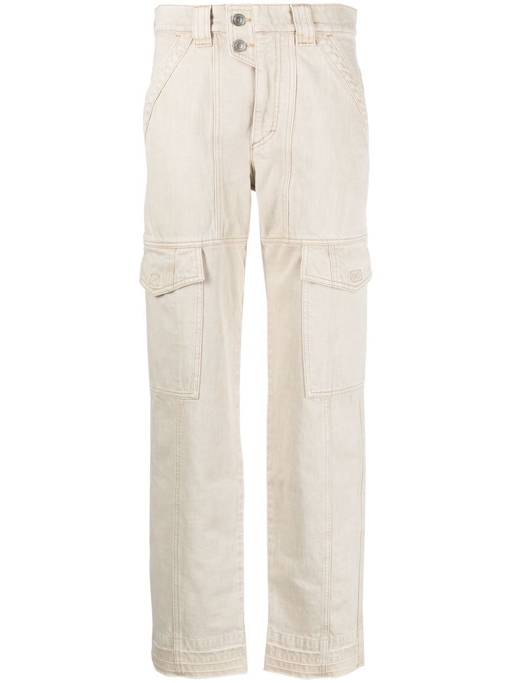 Shop Isabel Marant Étoile Hose Mit Hohem Bund In Neutrals