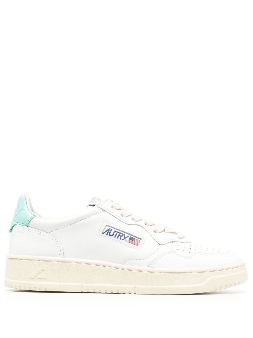 Autry White Medalist Leather Sneakers