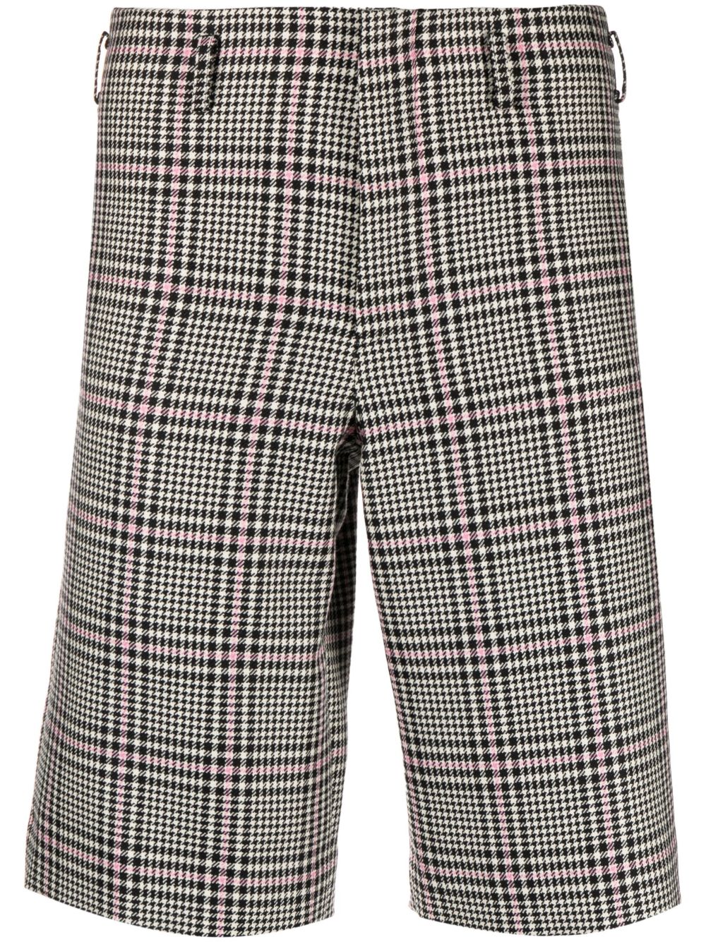 Comme Des Garçons Homme Deux Checked Wool Shorts Multicolor In Black