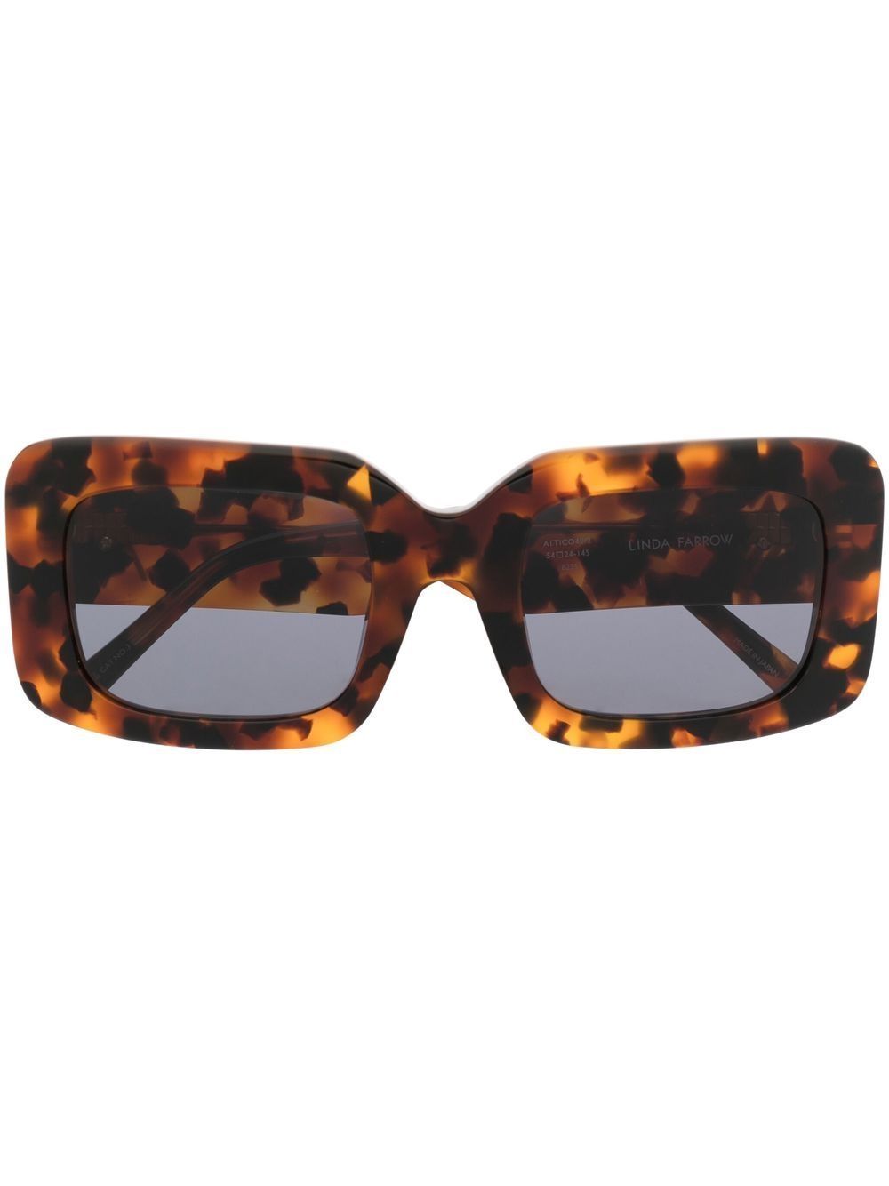 Attico Tortoiseshell-effect Oversize-frame Sunglasses In Brown