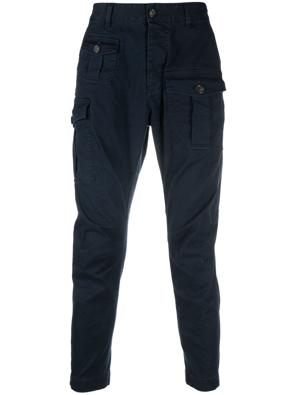 Dsquared2 Slim-fit Cargo Trousers In Blue