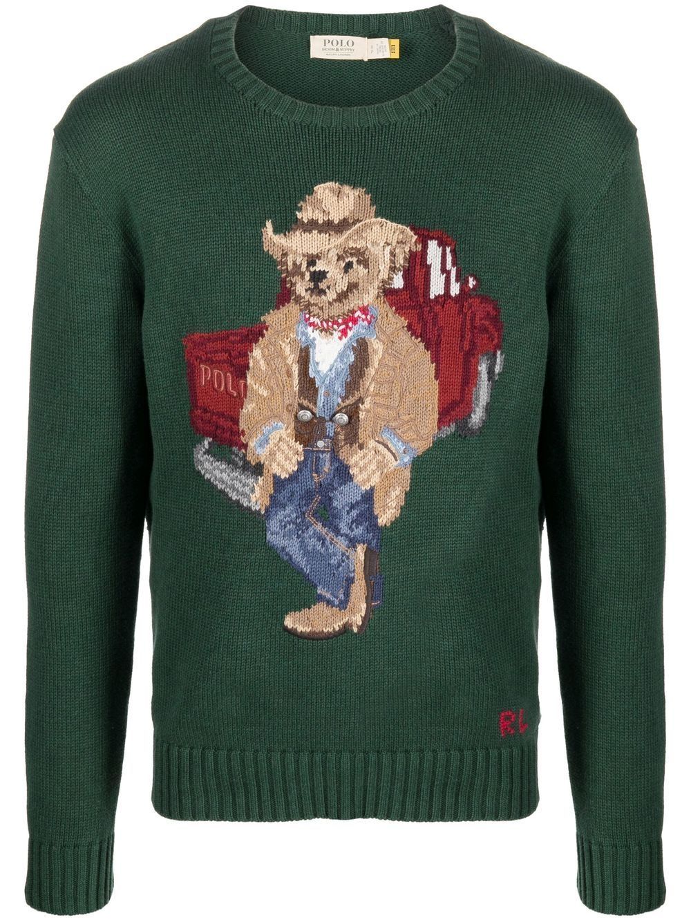 Polo Ralph Lauren Green Polo Bear Sweater