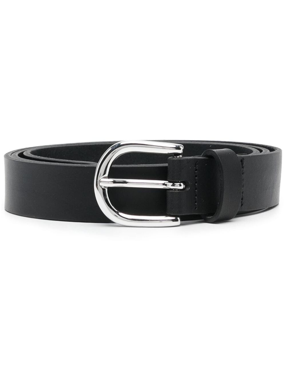 Black Zap Leather Belt