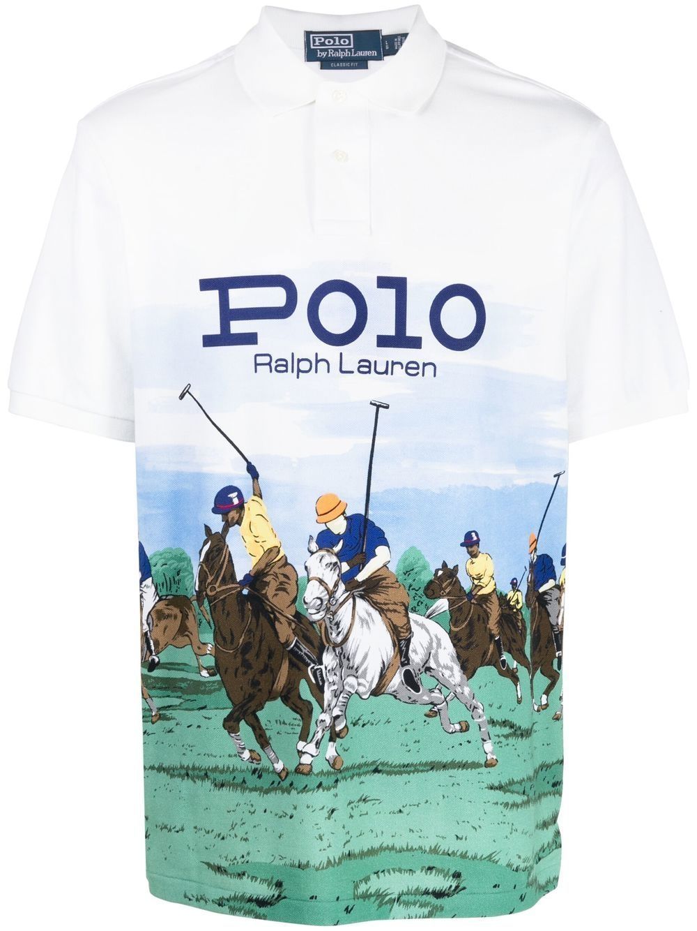 Polo Ralph Lauren White Polo Match Cotton Polo Shirt