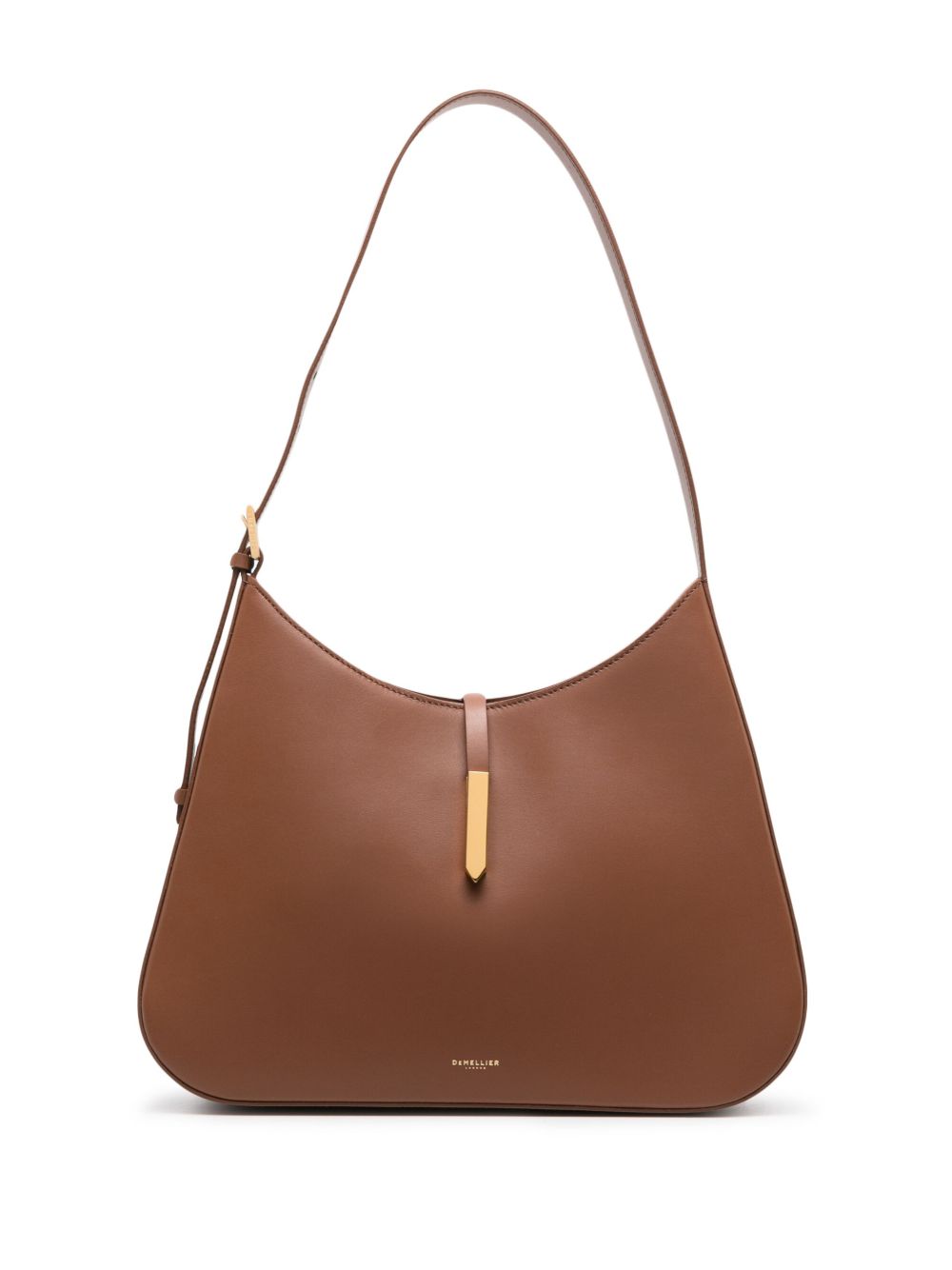 Demellier Midi Tokyo Smooth Leather Shoulder Bag In Brown