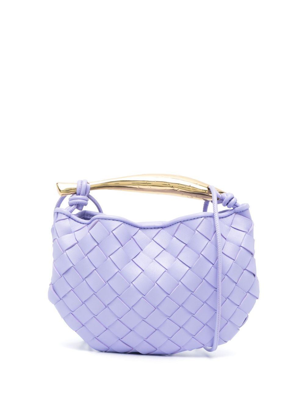 Bottega Veneta Mini Sardine Intrecciato Top-handle Bag In Purple