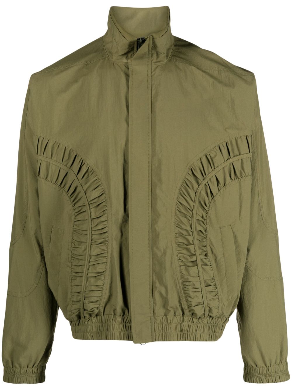 SAGE NATION Green Fossil Ruched Jacket | Smart Closet