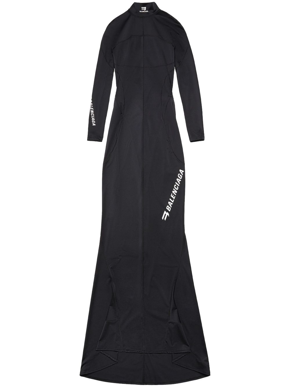 Shop Balenciaga Black Sporty B Maxi Dress