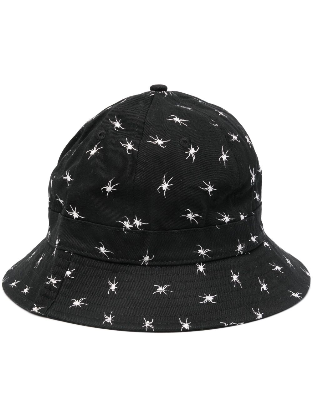 Black Spider Print Bucket Hat