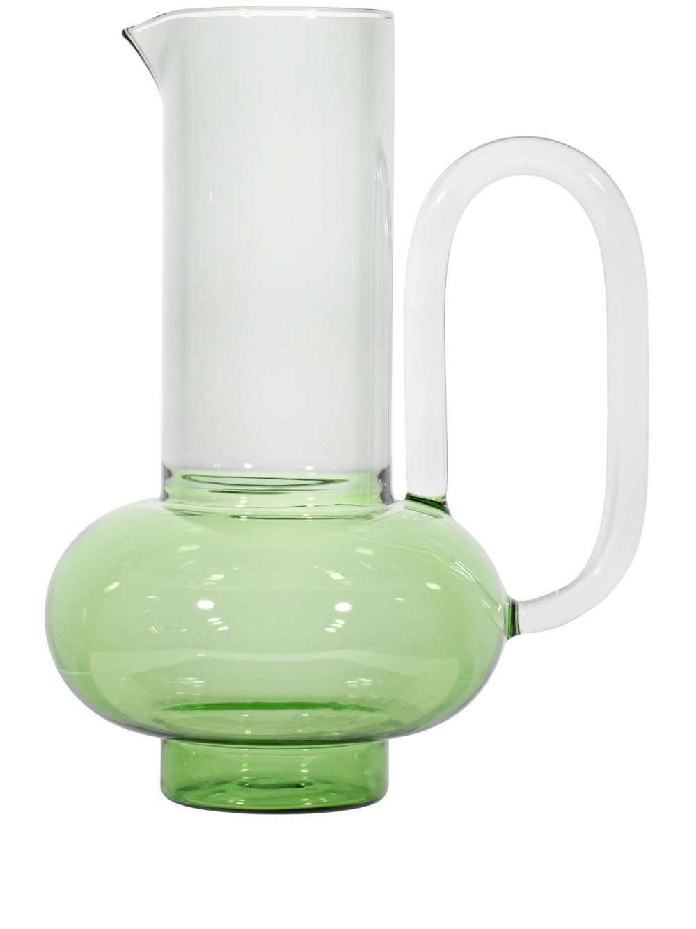 Tom Dixon Green Bump Glass Jug In Green