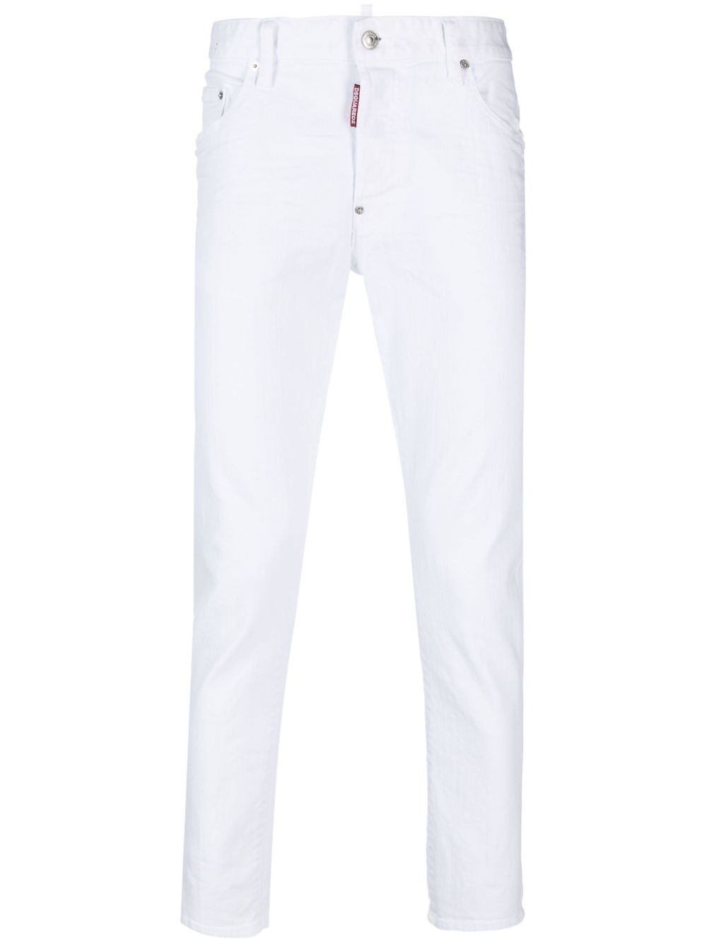 Dsquared2 White Cotton Denim Jeans In White