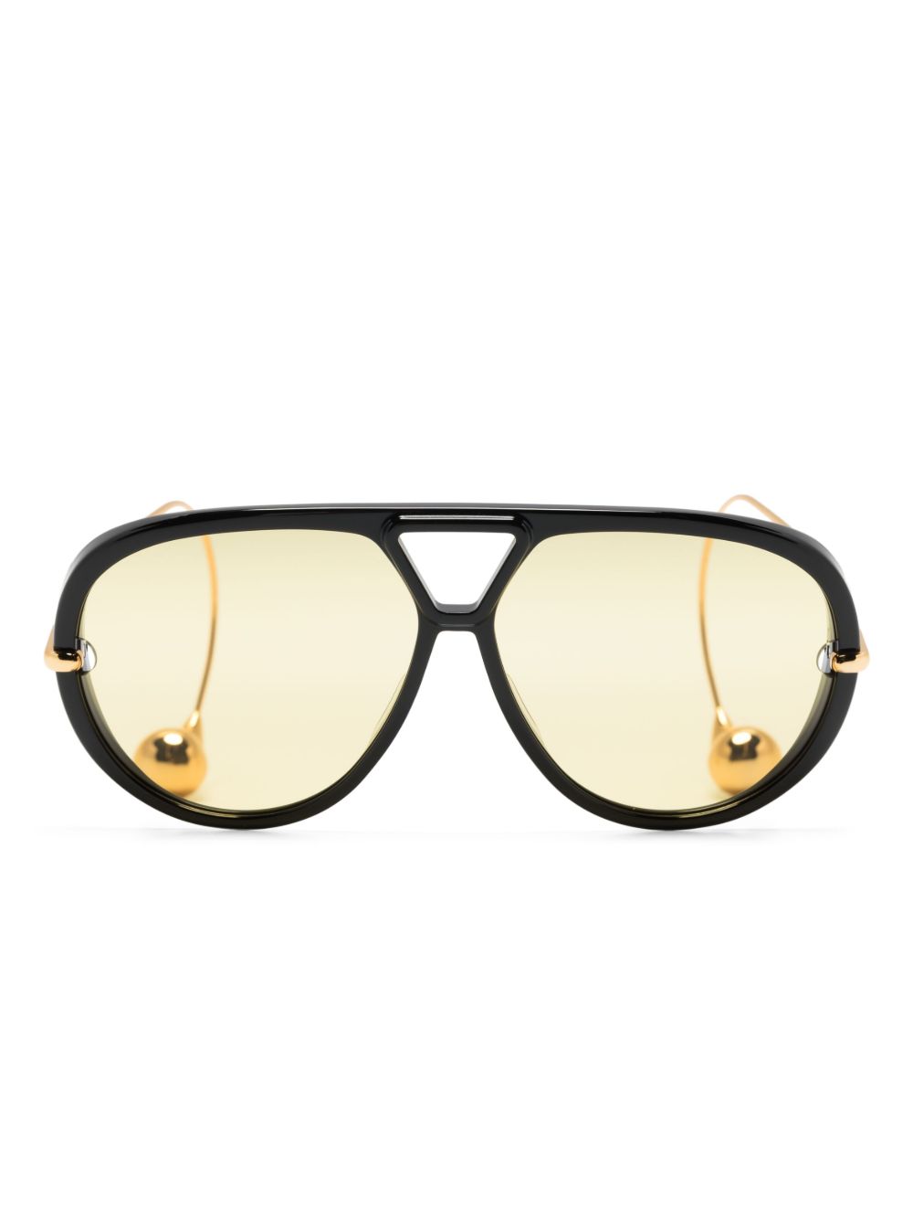 Bottega Veneta Eyewear Aviator Frame Sunglasses In Black