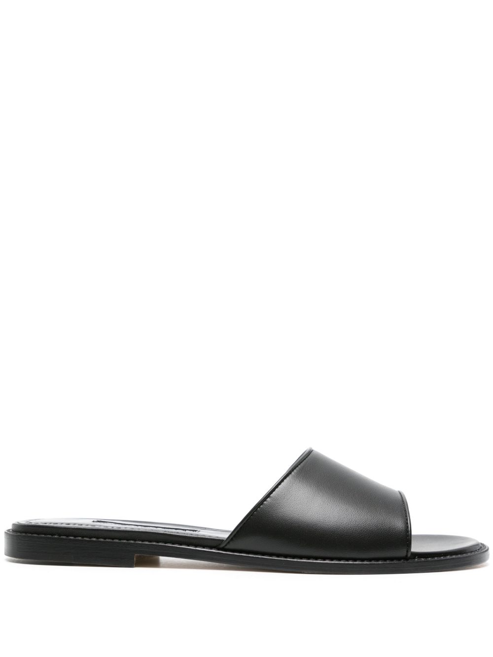 Black Safinanu Leather Slides