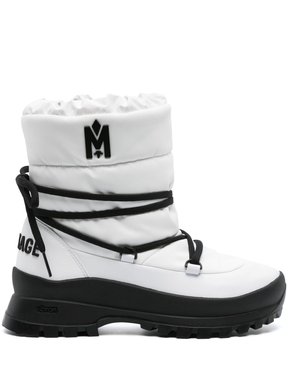 Shop Mackage Conquer Re-stop Ankle Boots - Women's - Fabric/polyurethane/rubber In White