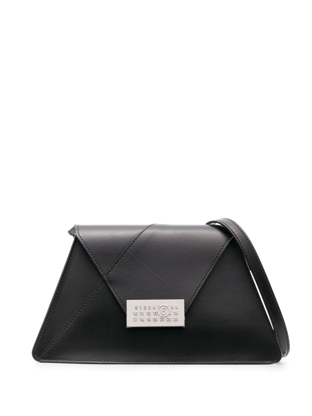 MM6 MAISON MARGIELA BLACK MEDIUM LEATHER CROSS BODY BAG