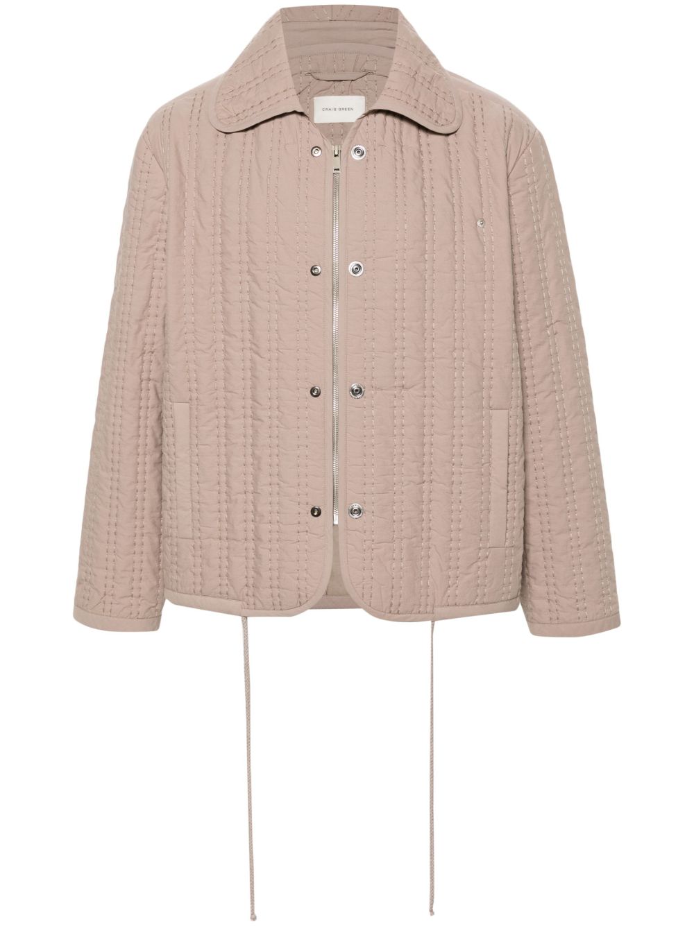 Shop Craig Green Neutral Quilted Cotton Jacket In Neutrals