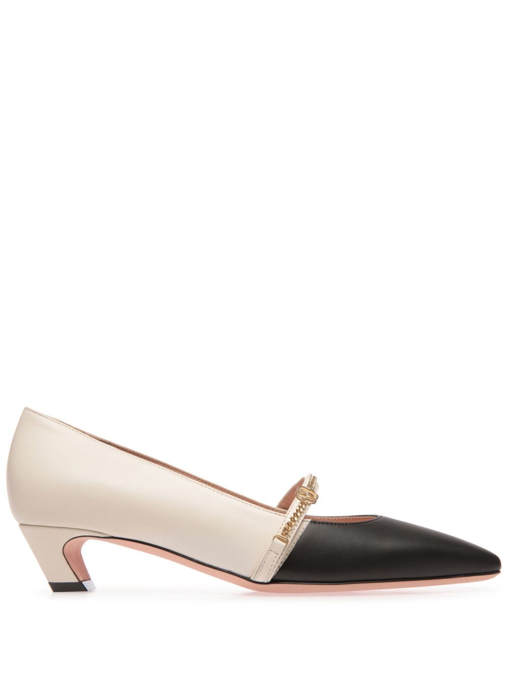 Bally Sylt Square Toe Patent-leather Pumps In Neutrals