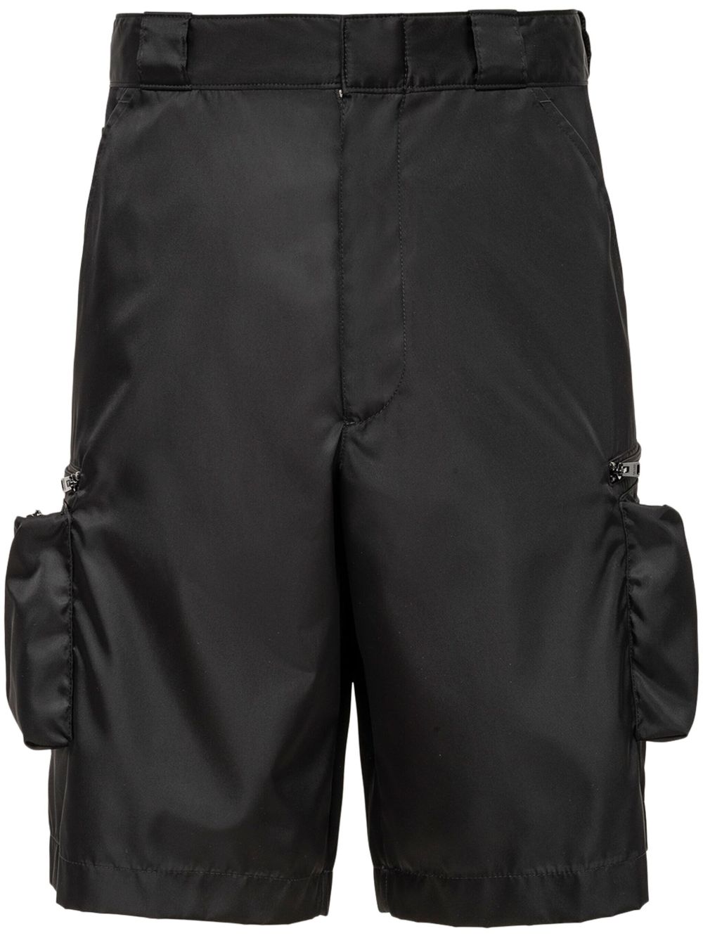 Black Re-Nylon Cargo Shorts