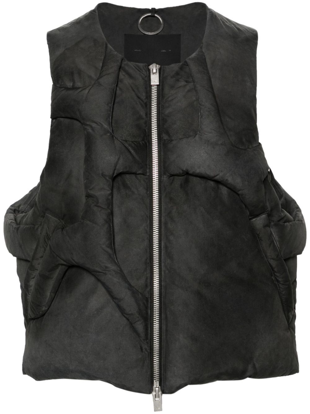 Heliot Emil Diffusion Panelled Down Gilet In Black