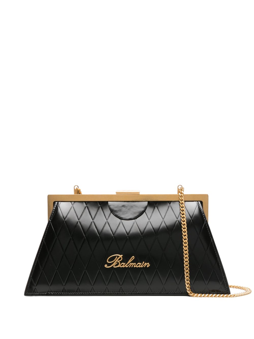 Black B-Buzz Leather Clutch Bag