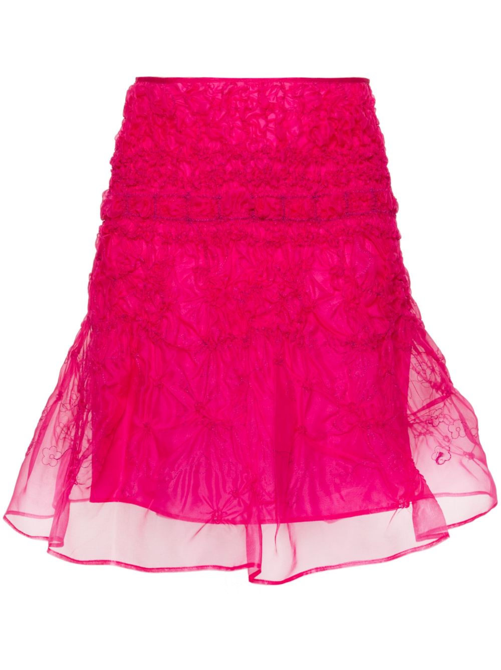 Shop Cecilie Bahnsen Pink Vida Silk Mini Skirt