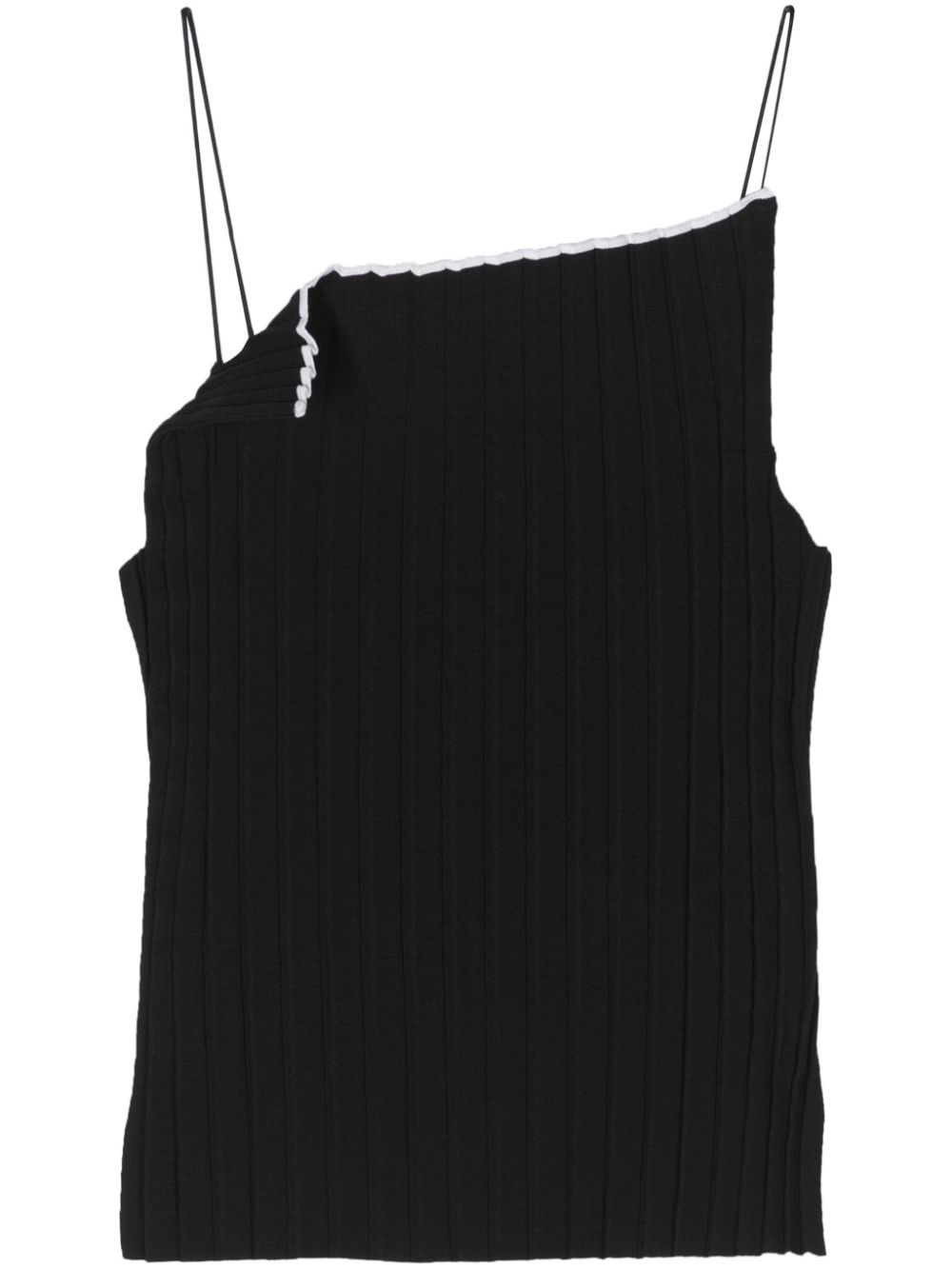 Shop Jacquemus Black Le Haute Ribbed-knit Top