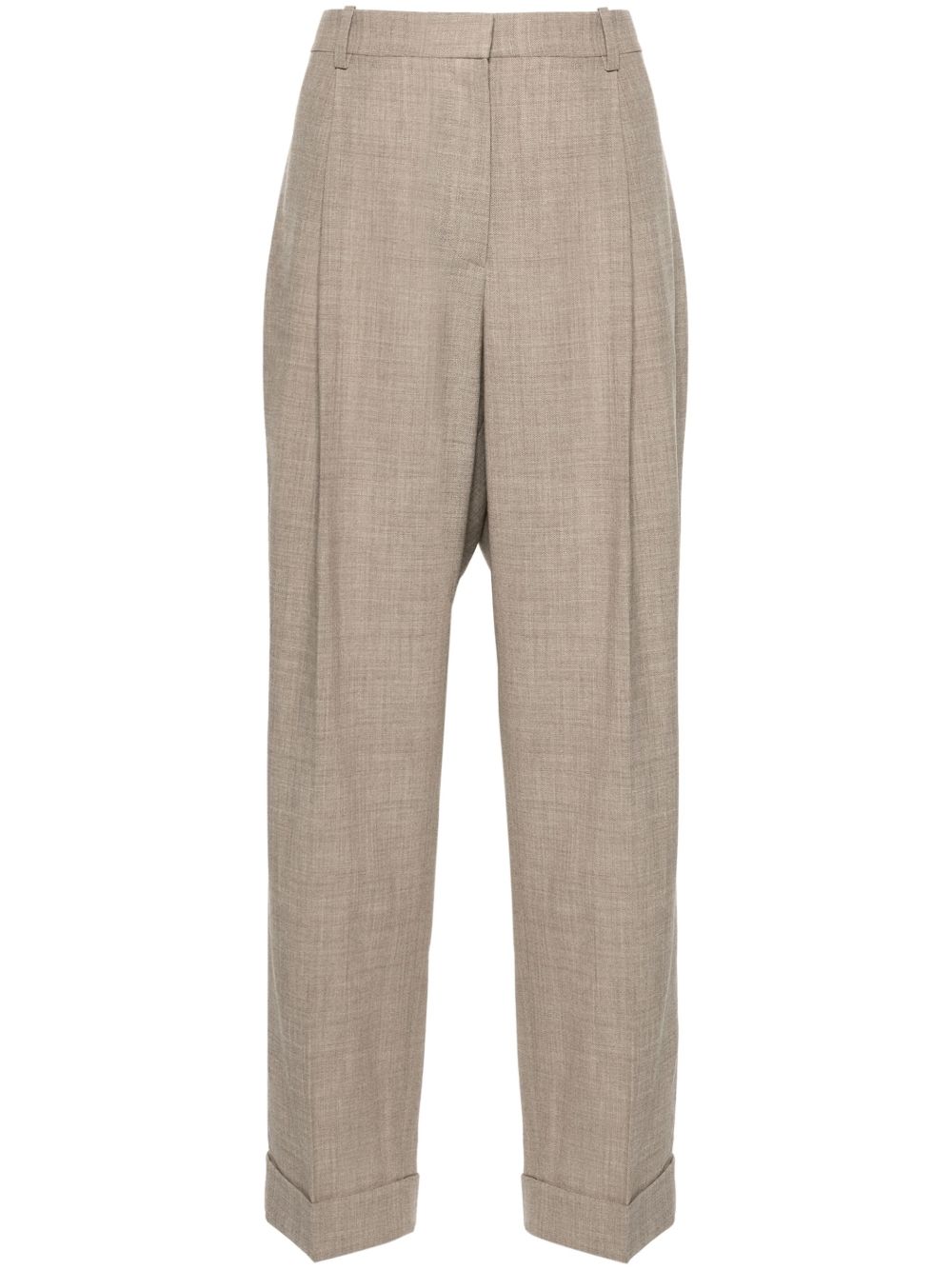 The Row Tor High-waist Tailored Trousers In Neutrals