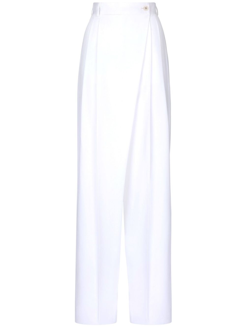 Wide-Leg Cotton Trousers