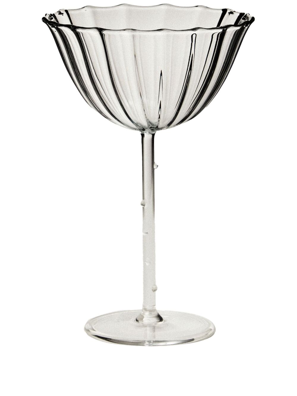 Sophie Lou Jacobsen Ribbed Effect Set Of Four Glasses In White