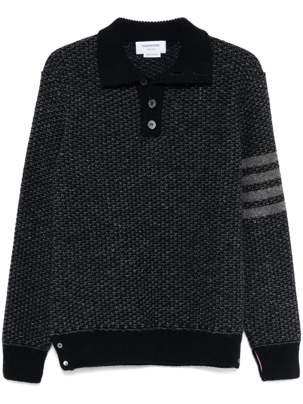 4-Bar Tweed Sweater