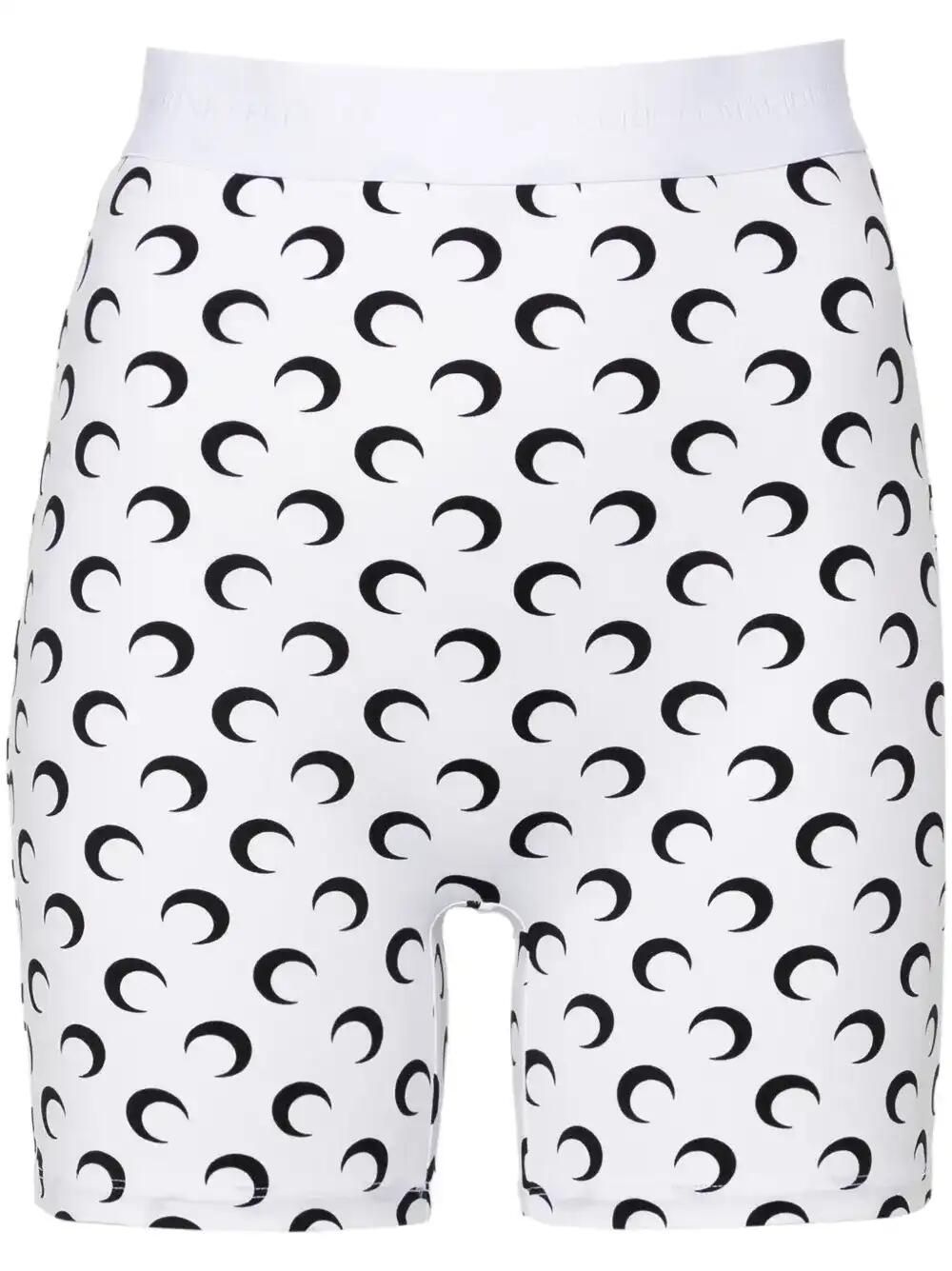 Moon-Print Jersey Mini Shorts