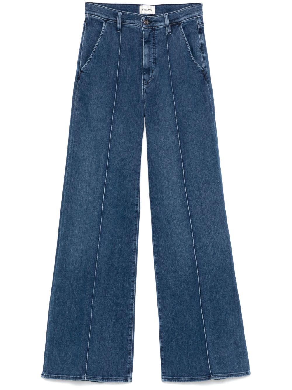 Frame The Pintuck Trouser Jeans In Highway In Blue