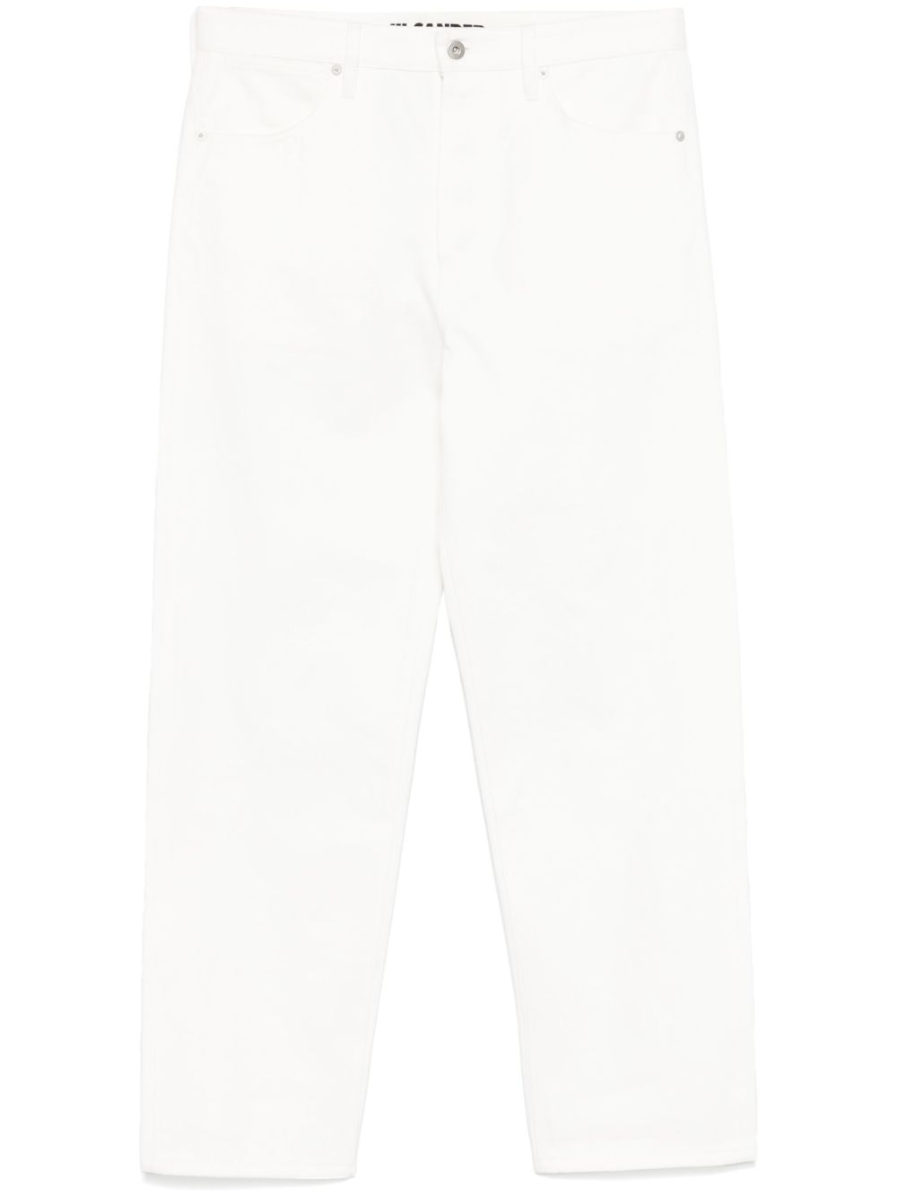 White Cotton Loose-Fit Jeans