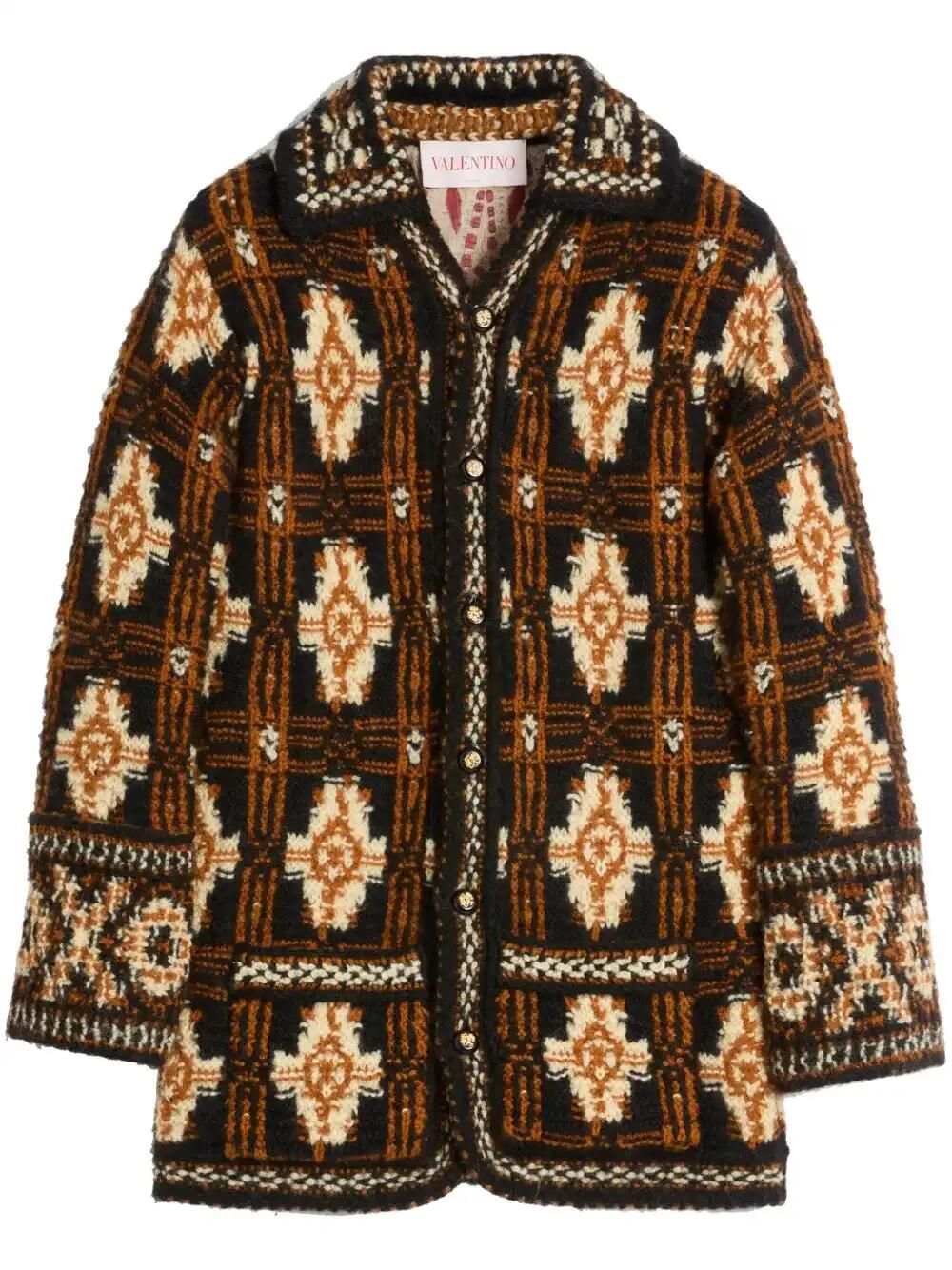 Patterned Cardi-Coat