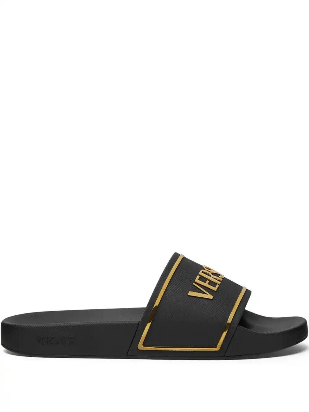 Versace Logo-Print Slides