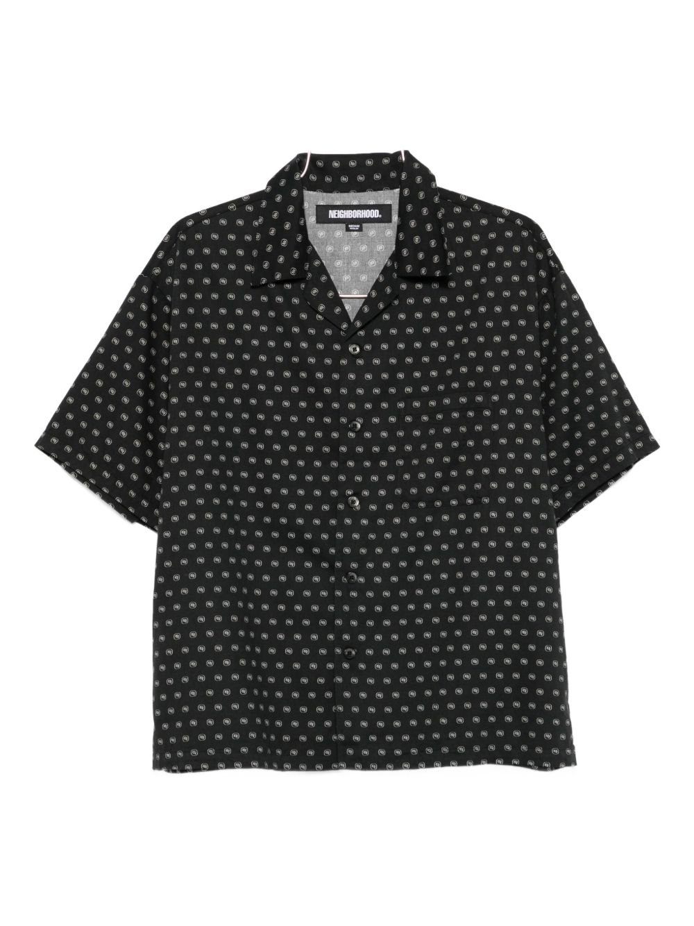 Neighborhood Monogram-pattern Shirt In Black