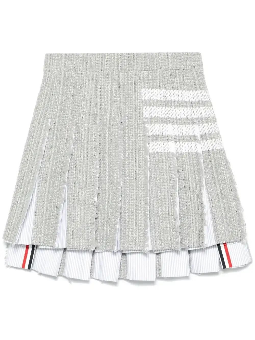 4-Bar Tweed Mini Skirt