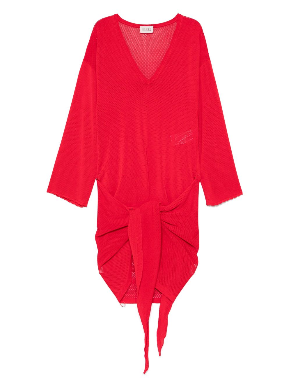 Openwork Knotted Mini Dress