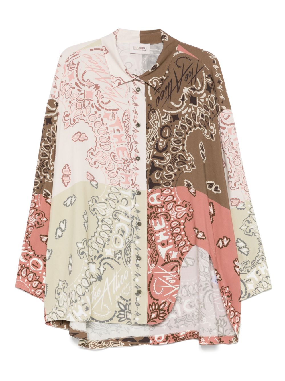 Bandana-Print Patchwork Shirt