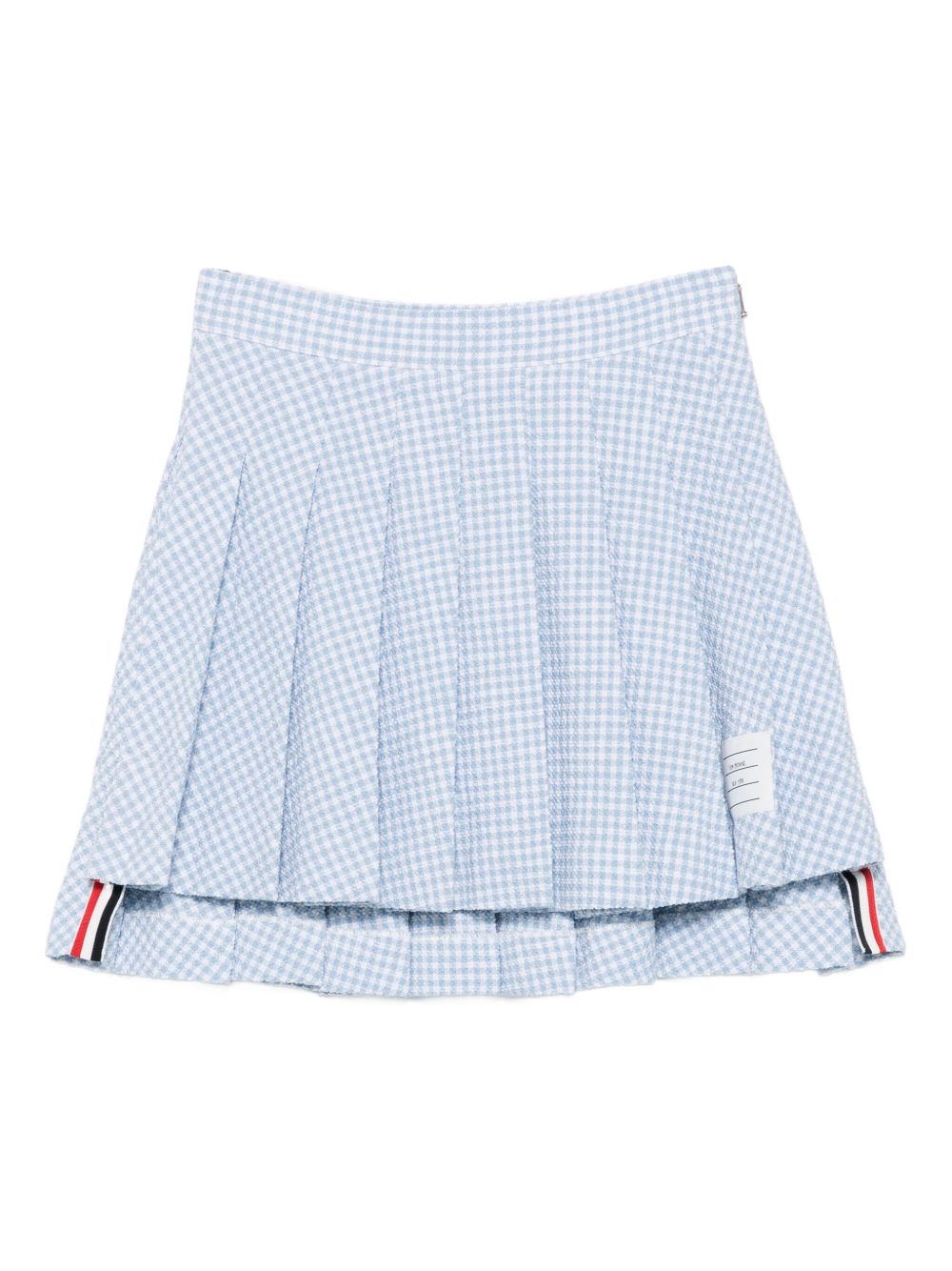 Pleated Checked Mini Skirt