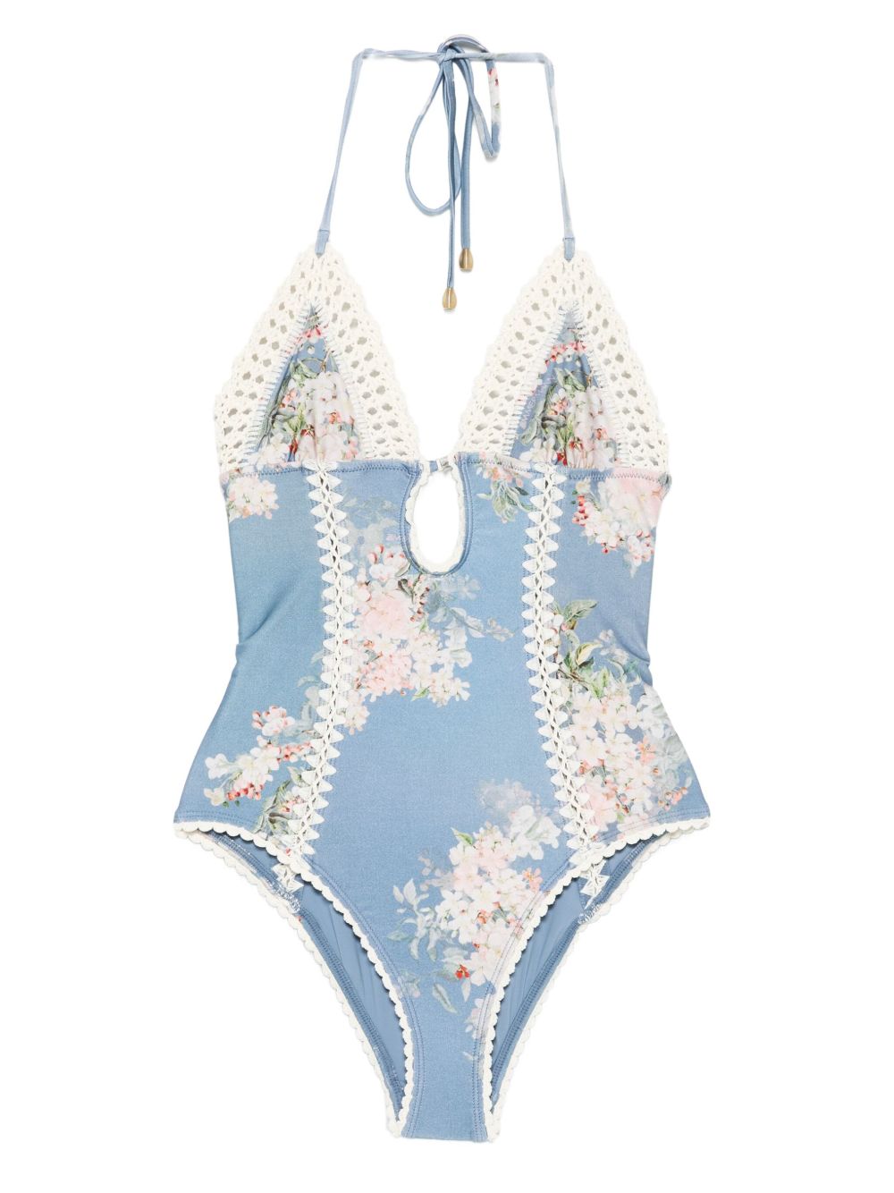 Cascadian Crochet-Detail Swimsuit
